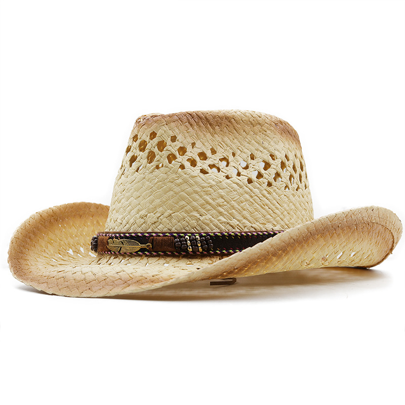 Bucket Hat Straw - Sombrero de paja de vaquero hecho