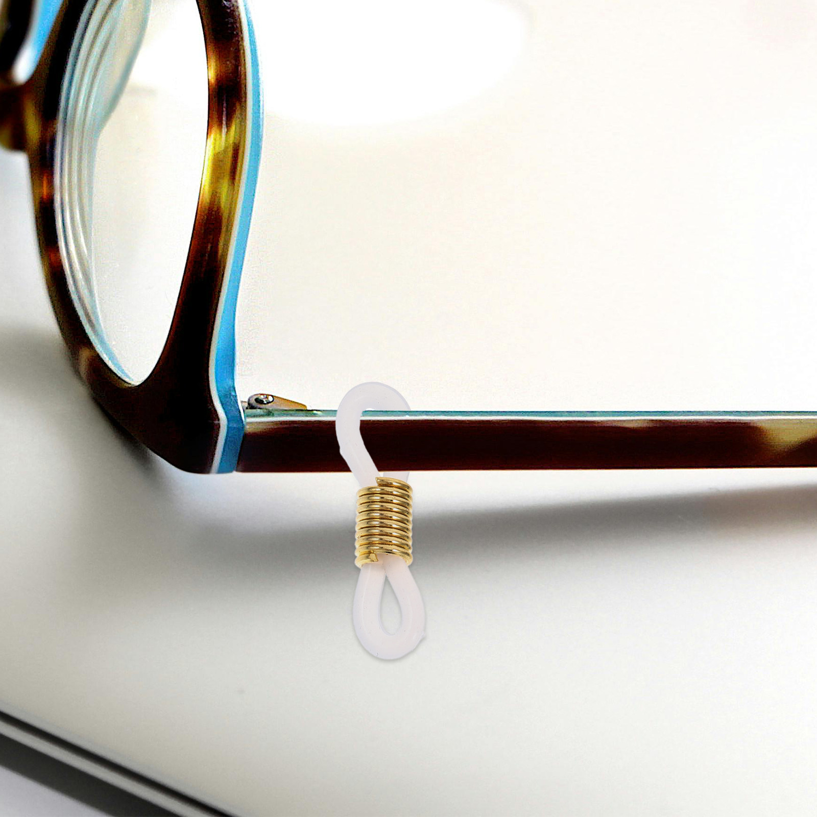 Sunglass Retainer Cord - 100 unidades de terminales de silicona