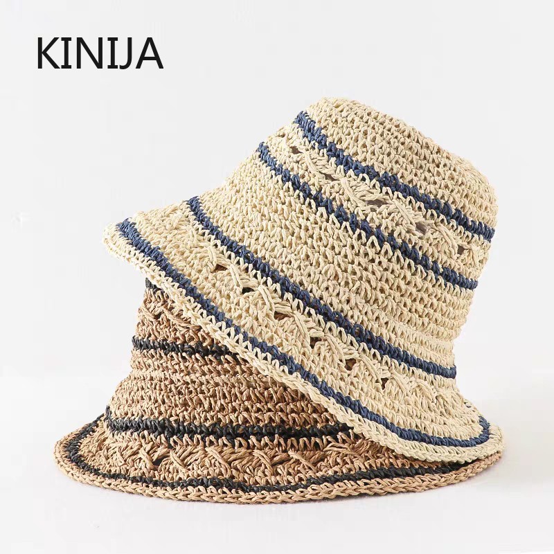 Sombrero de verano para mujer, - Bucket Hat Straw reseña y precio